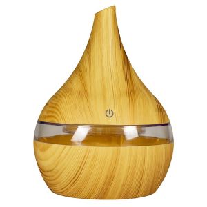 Taffware Humidifier Diffuser Aromaterapi Wood Grain 300ml (Humi K-H98) - Yellow & Brown