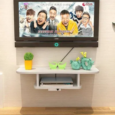 TV Rack Cabinet TV Display Cabinet Solid Wood Tv Console Cabinet Living Room Wall Shelf Wall Hanging Background Wall Decoration Shelf Punch-Free Tv Console Cabinet With Storage