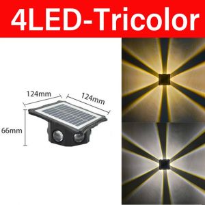 Solar Wall Lamp Outdoor Solar LED Light Waterproof Up And Down Luminous Lighting Balcony Yard Garden Decoration Lights
