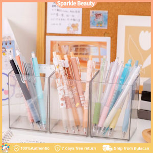 Multifunctional Transparent Pen Holder Visible Large Capacity Acrylic Stationery Makeup Brush Pencil Storage Box Home Supplies