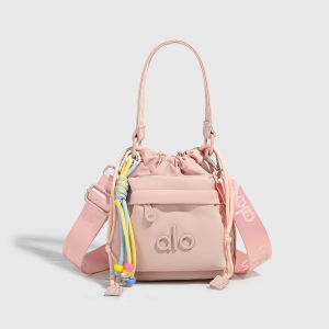 Drawstring Bucket Bag Thin Wrinkle Resistant Nylon Compact Capacity For Afternoon Dating Outdoor Errands