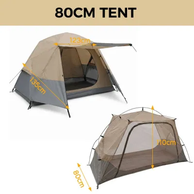 80cm เต็นท์นอนเดี่ยว Camping เต็นท์แคมป์ปิ้ง กันฝน กันน้ำ น้ำหนักเบา มอเตอร์ไซค์เดินป่า Solo Tent