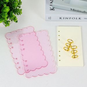 GORGE A6 Bộ Sổ Tay Có Bìa Vỏ Acrylic Viền Cánh Hoa Có thể tháo rời Sổ tay rời trang Bền bỉ Giấy nạp trống Sổ tay có thể nạp lại mực Sổ lưu niệm/Ghi chú hàng ngày