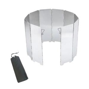 Cooking Burners Windproof Screen Aluminum Alloys Furnaces Windshield 10 Plates Hiking Stove Folding Windscreen Enduring
