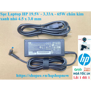 ️[Sạc zin] Sạc Laptop HP 19.5V - 3.33A - 65W chân kim xanh nhỏ 4.5 x 3.0 mm