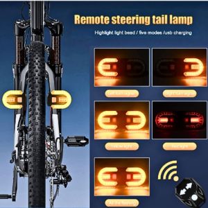 COD FY Lampu Belakang Sepeda Kedap Kedip Tail Light Turn Signal USB Charge with Remote - FY-1825