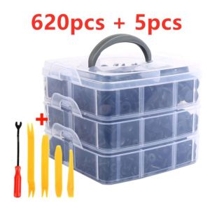 BUMPER RIVETS FASTENERS SET Car Clip Set Car Pin Moulding Push Fender Clip Bumper Clip set Trunk Retainer CARE Spanner Crowfoot