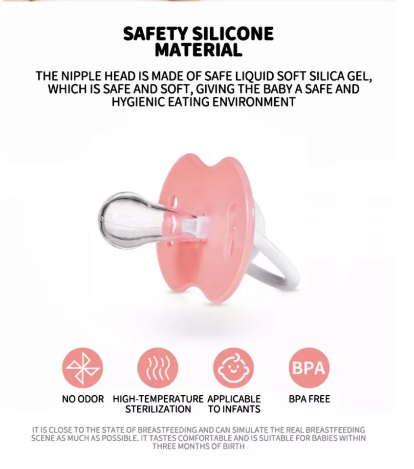 Baby Pacifiers In Set (2 Pacifiers Plastic Chain,