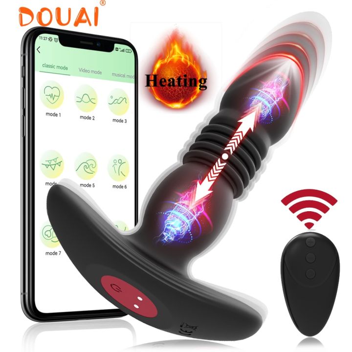 Telescopic Vibrating Butt Plug Anal Vibrator Wireless Remote Sex Toys For Women Ass Anal Dildo