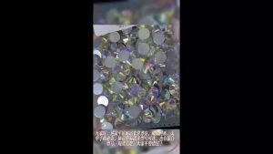 White AB Flat‑Back Crystal Glass Non‑Hotfix Rhinestones DIY Sparkly Gems for Nail Art Phone Case Handmade Jewellery & Craft Decorations