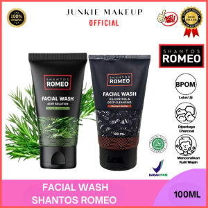 𝗝𝗨𝗡𝗞𝗜𝗘 𝗠𝗔𝗞𝗘𝗨𝗣 - Shantos Romeo Sabun Muka Cowok Oil Control & Acne Antibacterial