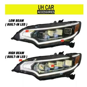 HONDA JAZZ FIT GK GK5 2014-2019 4 PCS LED PROJECTOR HEADLAMP WITH DYNAMIC LIGHT (CLEAR+BLACK)