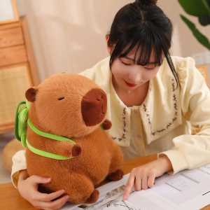 Boneka Cute Kawaii Capybara Plush Boneka Capybara gendong tas Kura kura