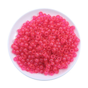 100Pcs/bag 9x6mm Multi-colors Scallion Powder Series Hair Beads Acrylic Beads Spacer Loose Beads for Jewelry Making DIY Handmade Bracelet