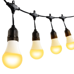 48FT Outdoor LED String Lights Waterproof IP65 15 Shatterproof Edison Bulbs 2700K Warm White Update 6W