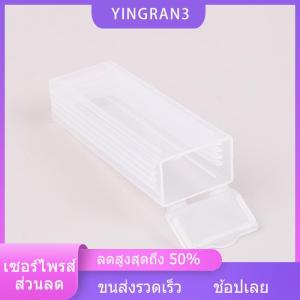 YINGRAN3 พลาสติกกล้องจุลทรรศน์สไลด์ผู้ถือกล่องเก็บของ microslide PP ถือกล่องบรรจุ5ตู้