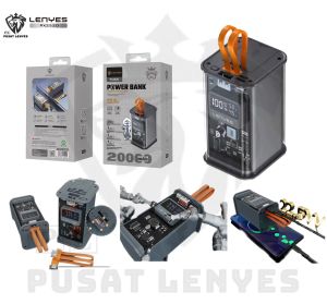 PX252D - Powerbank LENYES PX-252 D Powerbank 20000mAh 22.5W + PD20W Transparan Super Fast Charging Digital Display Indicator Real Capacity Power Bank