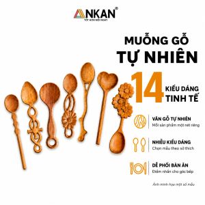 Muỗng Gỗ Thìa Gỗ Cao Cấp Trang Trí Decor Quà Tặng Ý Nghĩa Cho Bé Và Gia Đình
