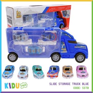 Mainan Mobil Mobilan Anak Laki laki Slide Storage Truck Blue Kidu Baby