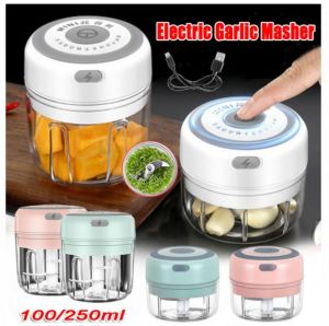 Wireless Garlic Chopper Electric Mini Food Processor Pencincang Bawang Makanan Blender 100ML & 250ML