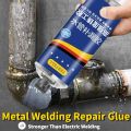 Lebih kuat dari pengelasan Lem Besi lem logam 100g Cepat kering dalam 3 detik Tahan minyak Tahan suhu tinggi pengawet Digunakan kedap air untuk mengisi berbagai cacat ikatan baja(Lem AB Lem Campur Lem Super Glue Metal casting glue). 