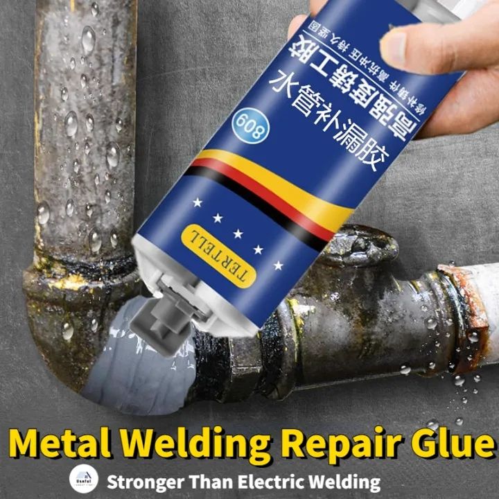 Lebih kuat dari pengelasan Lem Besi lem logam 100g Cepat kering dalam 3 detik Tahan minyak Tahan suhu tinggi pengawet Digunakan kedap air untuk mengisi berbagai cacat ikatan baja(Lem AB Lem Campur Lem Super Glue Metal casting glue)