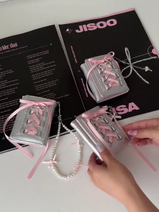 Korean Styles Short Purse Holder Small Wallet PU Leather Purse Silver Wallet Stylish Change Purse for Daily