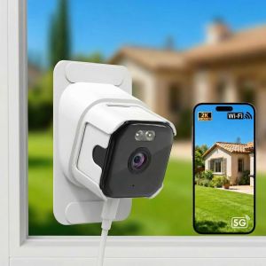 HUNIU 2K HD Window Security Camera Smart Motion Detection Indoor Surveillance Camera HD Black Light Wireless Indoor Camera Home Monitoring