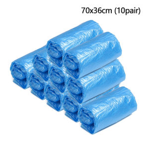 BETTERFORM 1/5/10Pairs Thick High-Top Disposable Anti-Slip Rain Shoe Covers Plastic Waterproof