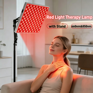 COD Floor Stand Infrared Lamp: New LED 660/850nm IR Therapy for Pain Relief & Temperature Treatment Infrared Therapy Lamp Muscle Pain Relief Beauty Light