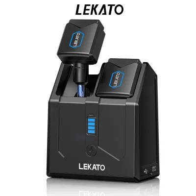 LEKATO JW-06 Wireless Guitar System 5.8GHz with 5000mAh Charging Box 4 Channels Wireless Guitar Transmitter Receiver