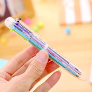 [HÀNG CÓ SẴN] Bút Bi 6 Trong 1 Nhiều Màu Sắc Tiện Dụng Cho Học Sinh/ Văn Phòng