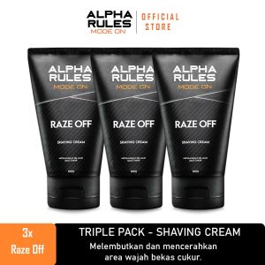 Alpha Rules Triple Pack - Raze Off - Krim Cukur - Shaving Cream