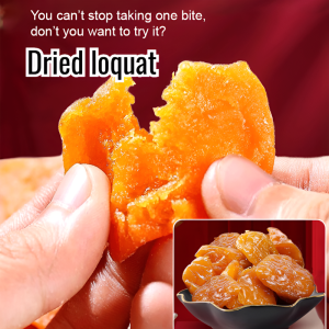 Dried Pei Pa Koa with Bamboo Salt (Pure Natural) Loquat Preserved Fruit Pipa No Additives Healthy Snacks