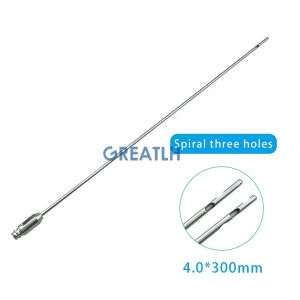 Ống hút mỡ xoắn ốc MEDGREAT có 3 lỗ kim siêu nhỏ bằng thép không gỉ dụng cụ hút mỡ dụng cụ làm đẹp bằng nhựa 1 cái.