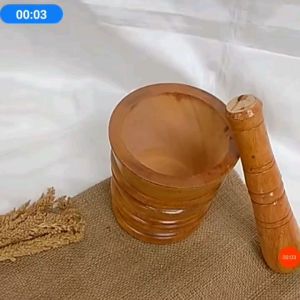 Lumpang Kayu Kecil 13cm-15cm Tumbukan Kayu Mahoni Kualitas Bagus