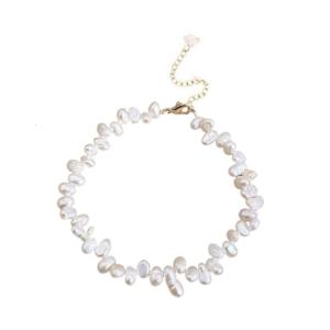 Đơn giản ngọc trai tự nhiên đính cườm độ dài có thể điều chỉnh vòng đeo tay/Vòng Cổ Mặc hàng ngày Phụ kiện cho phụ nữ và trẻ em gái