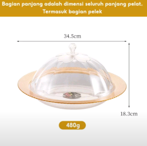 Tempat Kue Buah Cup Cake Stand With Cover Food Grade Acrylic Transparent Round Cake Fruit Plate