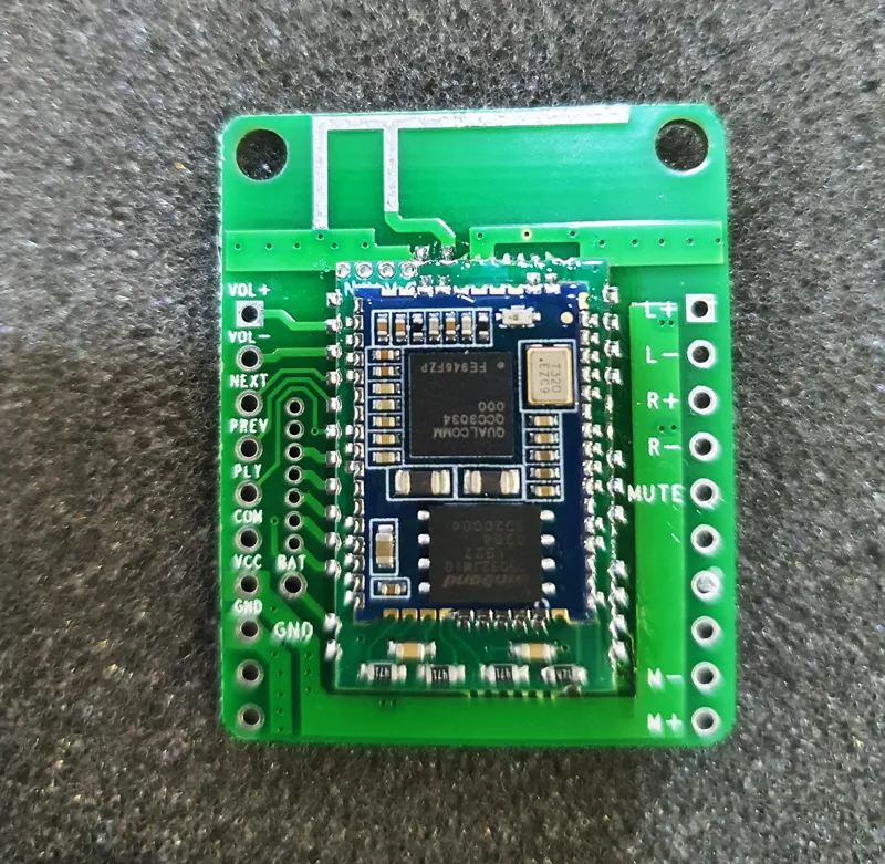 บอร์ดบลูทูธ Qualcomm QCC3034 APTXHD lossless TWS Bluetooth