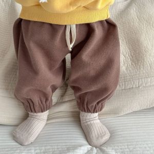 Baby boys autumn and winter clothing Korean-style childrens outfit infant hooded thickened sweatshirt and long pants two-piece set