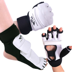 JM 1 Pair Taekwondo Protectors Sanda Training Match Hands Feet Guard Banket Gloves Foot Hand Joint Protective Gear