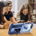 Ốp lưng cho Samsung Galaxy Z Flip 6 có chân đế, ốp lưng bảo vệ bản lề cấp quân sự chống rơi, chống trầy xước, chống sốc cho Samsung Z flip 6, màu tím nhạt. 