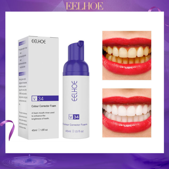 Eelhoe V34 Foam Whitening Toothpaste Clean Tartar, Yellow Stain, Tooth