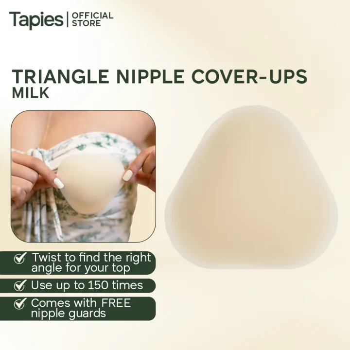 Tapies Daily Nipple Cover-Ups in Milk [Seamless, Opaque, Silicone
