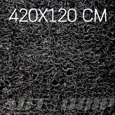 DIFF พรมเช็ดเท้า พรมดักฝุ่น พรมยางไวนิล หนาพิเศษ 13 MM. (PVC FLOOR MAT) ขนาด 420X120 CM. สีดำ