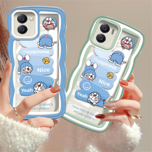 (Lokal Ready) Xinyu Casing hp Vivo Y17S Y36 Y16 Y27 Y02T Y15s Y15A Y12S Y12A Y02 Y01 Y02S Y22 Y22s Y35 Y21T Y21A Y21S Y33S Y12 V25e Y15 Y17 Y11 Y20S Y91C Y19 Y30 Y53s S1 Kartun Doraemon Cream Gelombang Perbatasan Lembut Jernih Kamera Soft Case