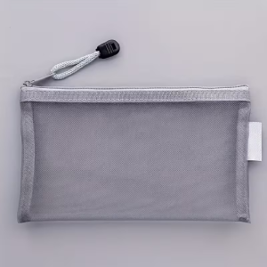 1PC Stationary Mesh Pen Bag Nylon Pencil Case Organiser Bag