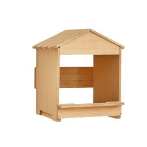OUTOPEN Wall Mounted Wooden Chicken Nest Box Large Capacity House Shape Chicken Coop Poultry Habitat Detachable Poultry House Backyard Farming