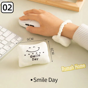 SG RumahHome® Funny Smile Wrist Guard Soft Plush Comfortable Mouse Pad Wrist Rest Guard Competer Pad Wrist Protector Support Office Desk Wrist Rest