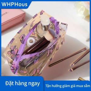 WHPHous 1PC thiết kế sáng tạo trong suốt trang điểm trường hợp cho phụ nữ ngọt ngào Túi tổ chức dễ thương công suất lớn Túi mỹ phẩm xách tay Son môi Túi